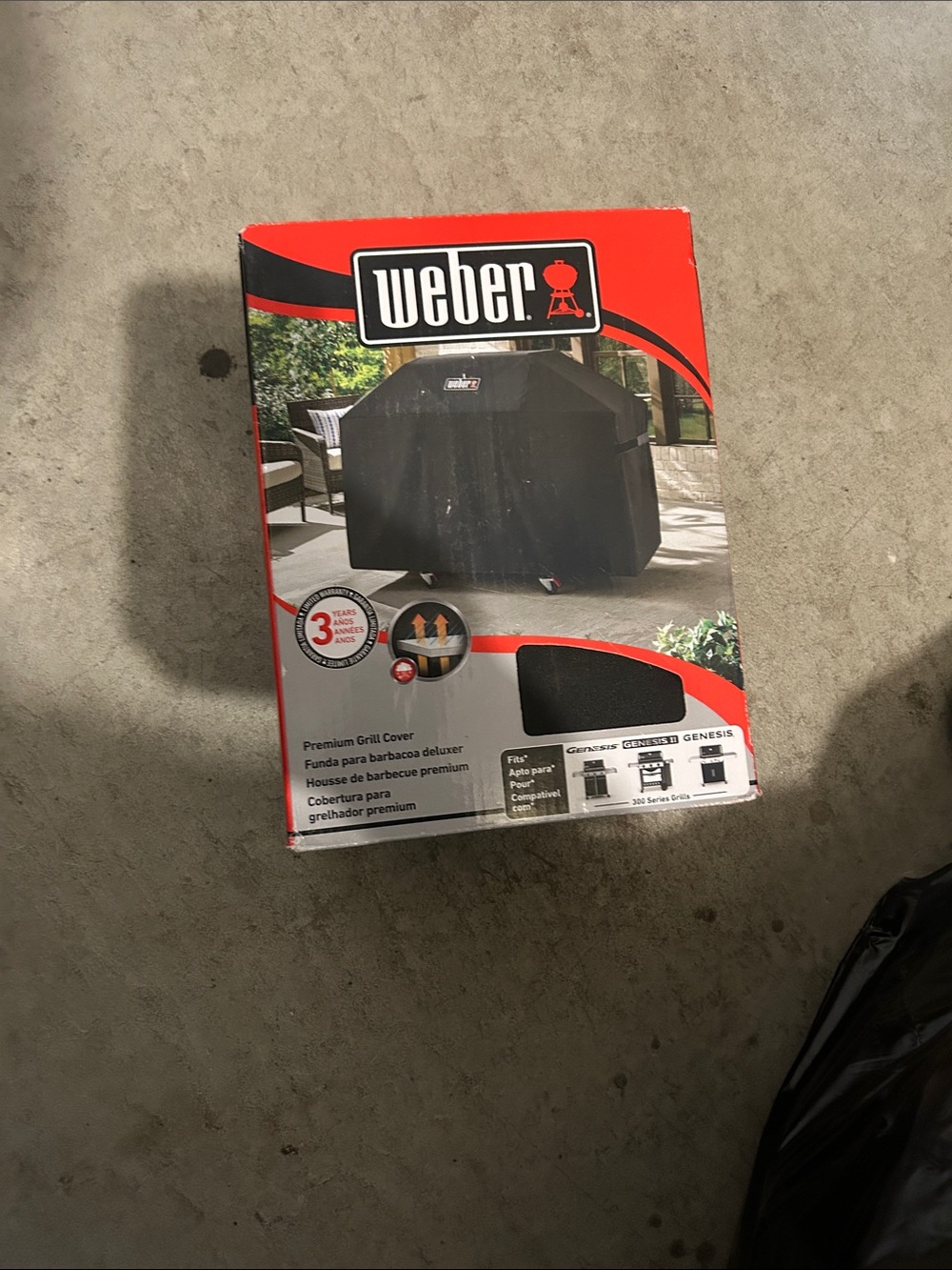 Blackstock & Weber Red and Black Premium Grill Cover Packaging Box